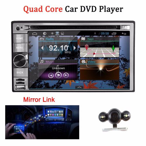 6.2 inch in-dash 2din car stereo dvd player radio quad core android 4.4 gps+cam