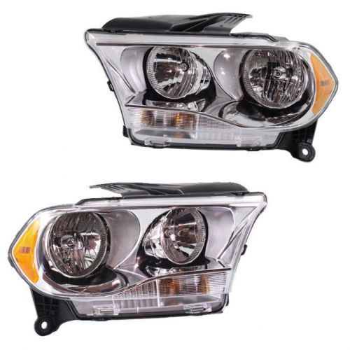 New set of 2 halogen head lamp assembly left &amp; right side fits dodge durango