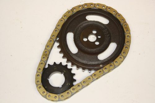 Small block chevy single roller timing chain &amp; gears set sbc 1987-95