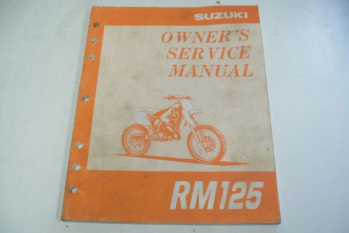 Suzuki dealer technical shop service manual rm125 motorcycle