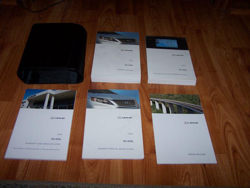 2010 lexus rx450h with navigation owners manual set with case free shipping