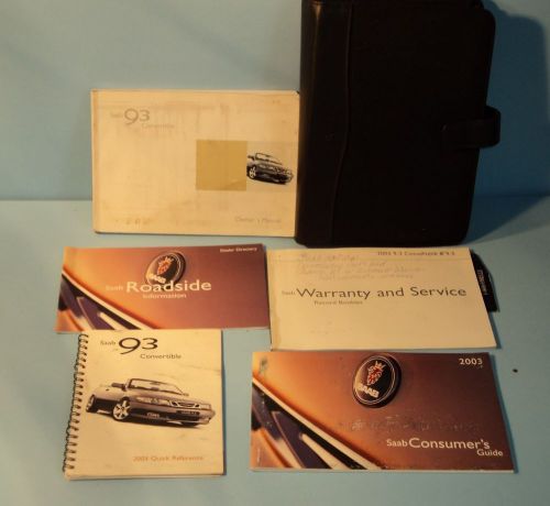 03 2003 saab 93/9-3 convertible owners manual