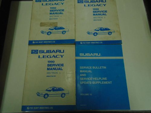 1990 subaru legacy service manual shop repair books factory oem incomplete set