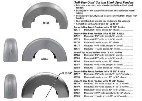 9&#034; wide steel fender blank  15 3/4 radius for 16-18&#034; wheel