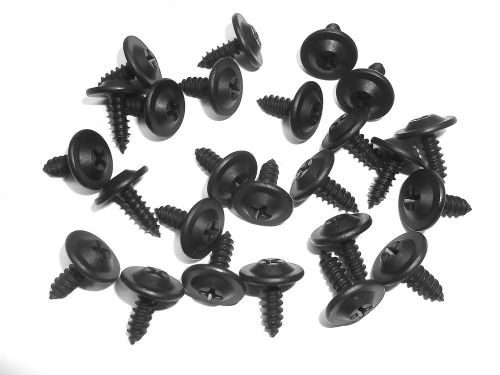 Mg black trim screws- qty.25- #8 x 1/2&#034; phillips flat top screws-#201