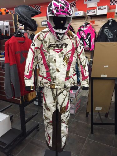 Complete fxr package real tree camo pink womans size 8 with helmet large wow! sx