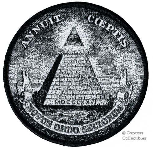 Annuit coeptis biker patch embroidered pyramid eyeball illuminati symbol iron-on