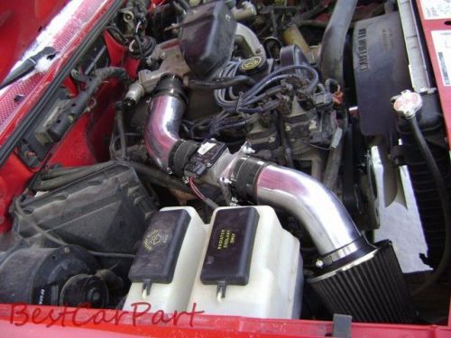 Bcp black 98-01 ford ranger mazda b2500 2.5l l4 short ram air intake + filter