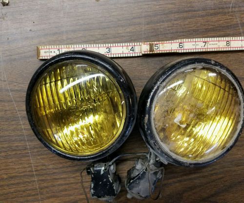 Vintage pair fog lights - ford chevrolet chevy plymouth hot rod , rat rod