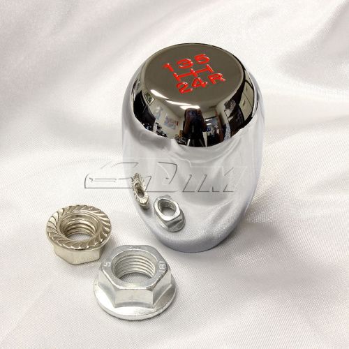 Jdm chrome 5 speed type-r style manual aluminum gear stick shift shifter knob b