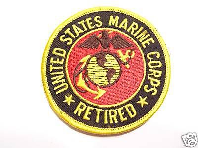 #0476 motorcycle vest patch us marine corps retired