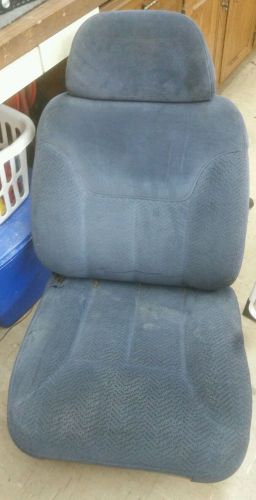 95-98 c1500 gray passenger bucket interior seat headrest cloth manual track