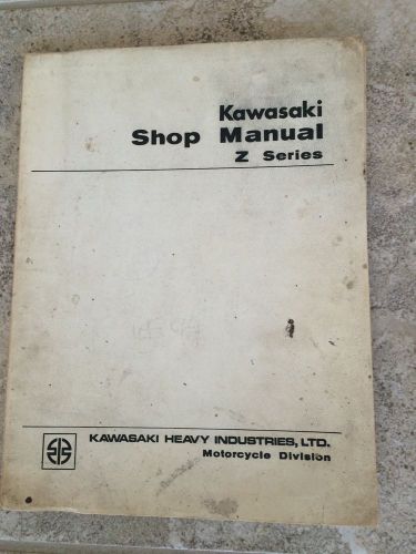 Kawasaki z 900 shop manual 1972 series