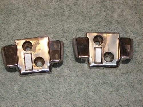 1940-42  packard 180-su-8 chrome door lock striker plates. (2)