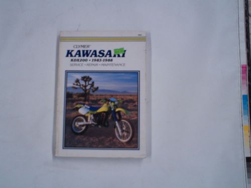 Clymer service manual for kawasaki kdx200 1983-1988