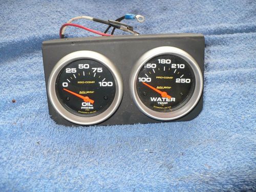 Autometer pro comp 2 5/8 electric oil pressure and water temp gauge set