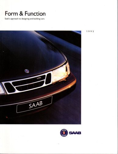 1995 saab form &amp; function sales literature dealer brochure  900 coupe 9000 aero