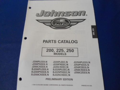 1998  johnson parts catalog , 200, 225, 250 models