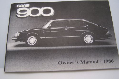 1986 saab 900 owners manual new original