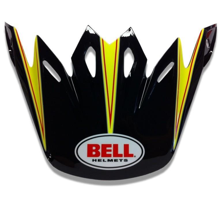 Bell moto-9 replacement visor emblem/hot yellow