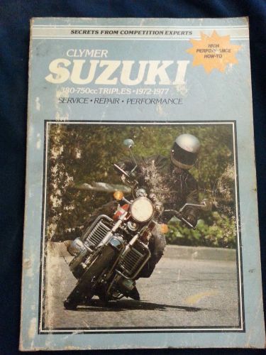 Suzuki 380 - 750cc  triples clymer service repair manual 1972-1977 m368