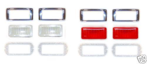 69 mustang side marker lights kit, fronts and rears