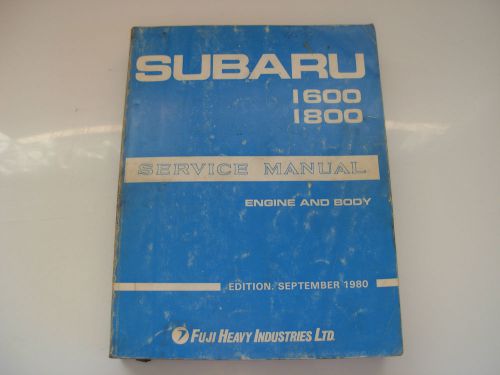 1980 subaru 1600 , 1800 shop service manual