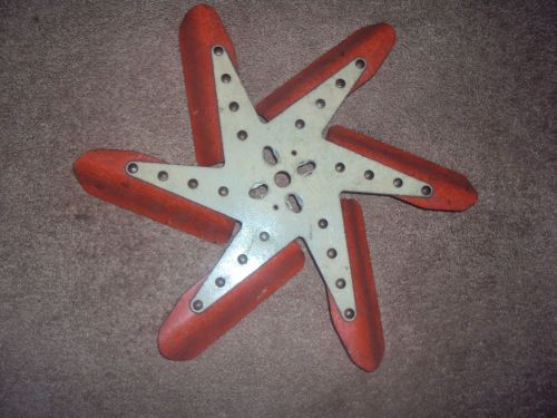 Vintage orange flexalite fan old school hot rat rod fiberglass