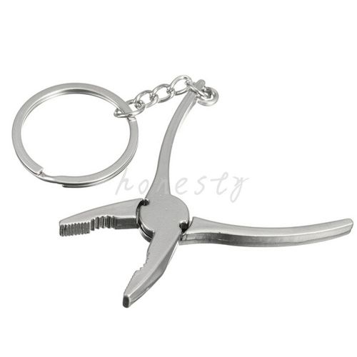 Creative mini mechanic tool keyring adjustable pliers key chain novelty gift