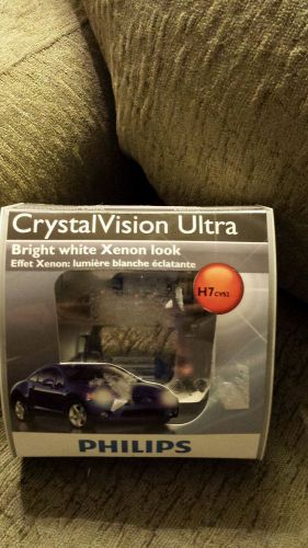 Last set pair philips crystal vision ultra halogen headlights h7 cvs2 -new