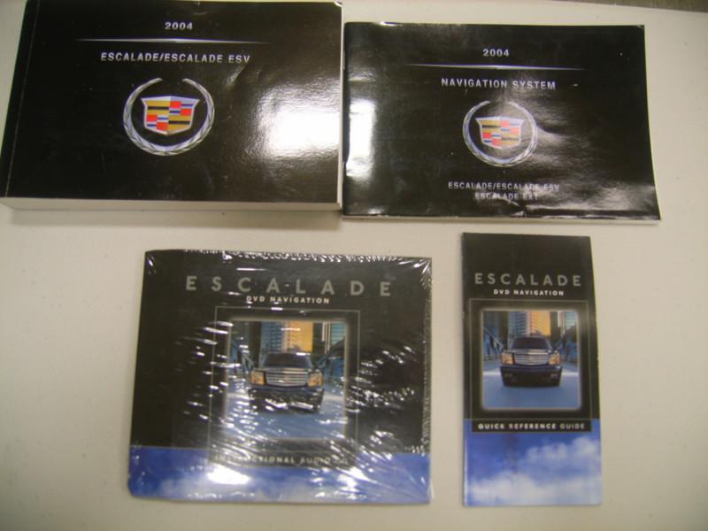 2004 cadillac escalade/escalade esv owner's manual set with navigation cd