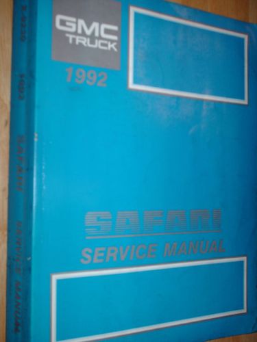 1992 gmc safari van shop manual / service book orig!