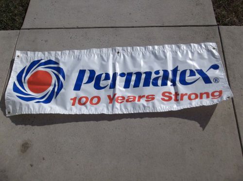 Permatex 100 years strong banner-23-1/2&#034; x 69&#034;-excellent condition