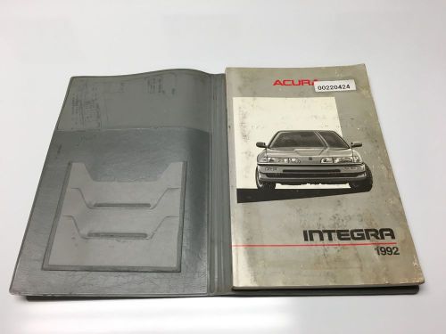 1992 acura integra owner&#039;s manual w/ cover (3 dr) - part # 31sk7621