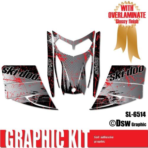 Sled wrap decal sticker graphics kit for ski-doo rev mxz snowmobile 03-07 sl6514