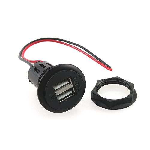2 usb adapter iphone car outlet charger cable 12v 24v socket