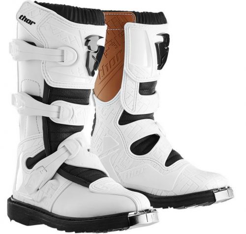 New 2016 thor mx youth white blitz off road motorcycle boots precurved sx baja