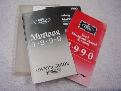 1990  ford mustang  owners manual set