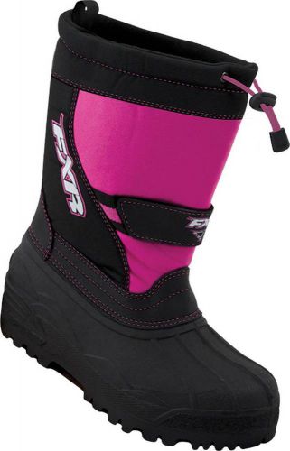 New fxr-snow shredder adult waterproof boots, black/fuchsia-pink, womens 6