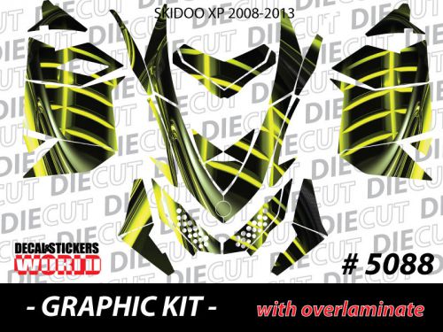 Ski-doo xp mxz snowmobile sled wrap graphics sticker decal kit 2008-2013 5088