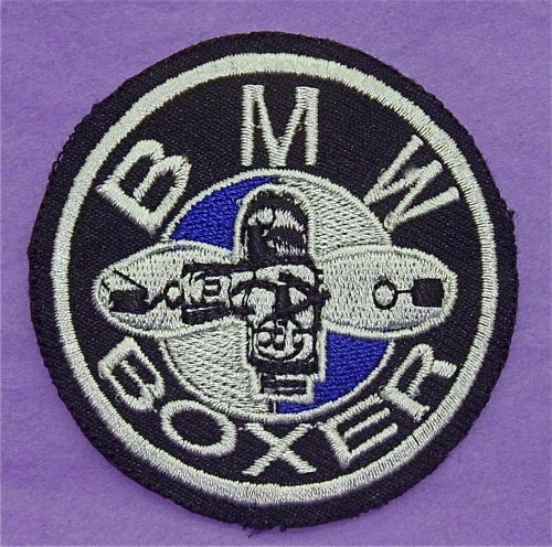 Bmw embroidered   iron on patch  2 3/8 inches - black - blue - silver