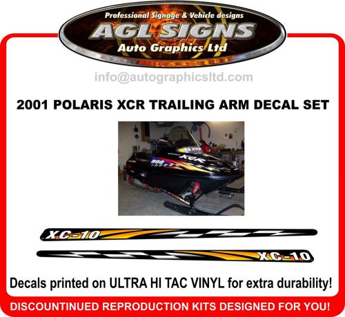 2001 polaris xcr xc-10 trailing arm decals , graphics reproduction ifs