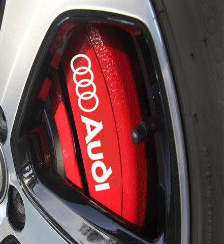 Audi a3 a4 a5 a6 s3 s4 s5 brake caliper high temp. vinyl decal sticker 6 x