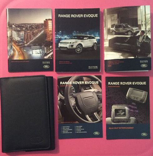 2013 range rover evoque owner&#039;s manual &amp; books with case ~free priority shipping