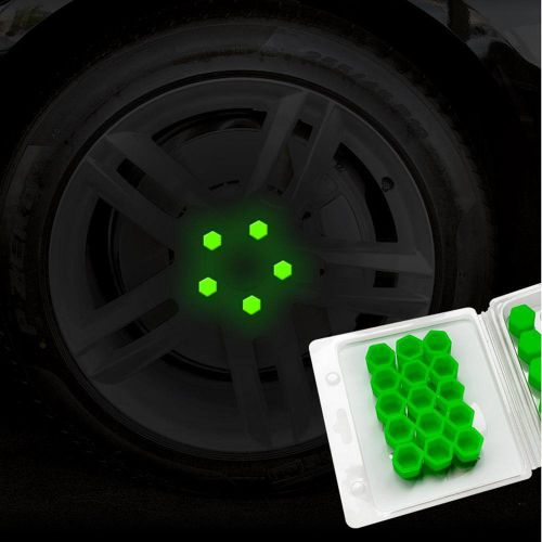 20x silicone auto car wheel lug nut bolt cover protect tyre screw cap green 21mm