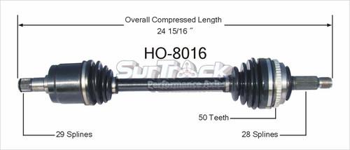 Sur track ho-8016 cv half-shaft assembly-new cv axle shaft