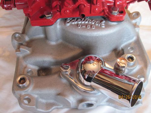 New edlebrock bbc #5420 2 x 4 with 2 edlebrock #600 cfm highly detailed  carbs