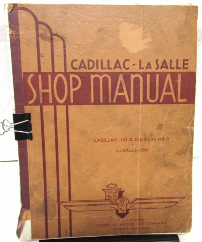 1934 1935 cadillac 355d 370d 452d lasalle 350 shop service manual original