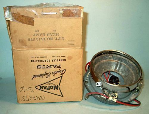 1959 dodge &amp; imperial left low headlamp bucket shell seat ring assy - nos mopar