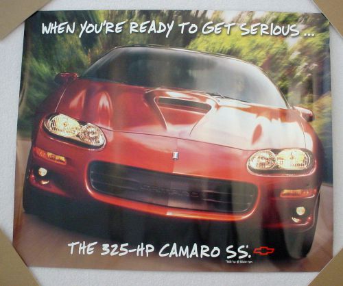 2001 chevrolet camaro  poster -  original - 2 sided